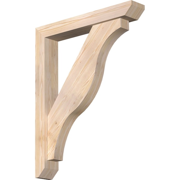 Ekena Millwork Funston Slat Smooth Bracket w/ Offset Brace, Douglas Fir, 5 1/2"W x 34"D x 42"H BKT0604X34X42FST06SDF - main